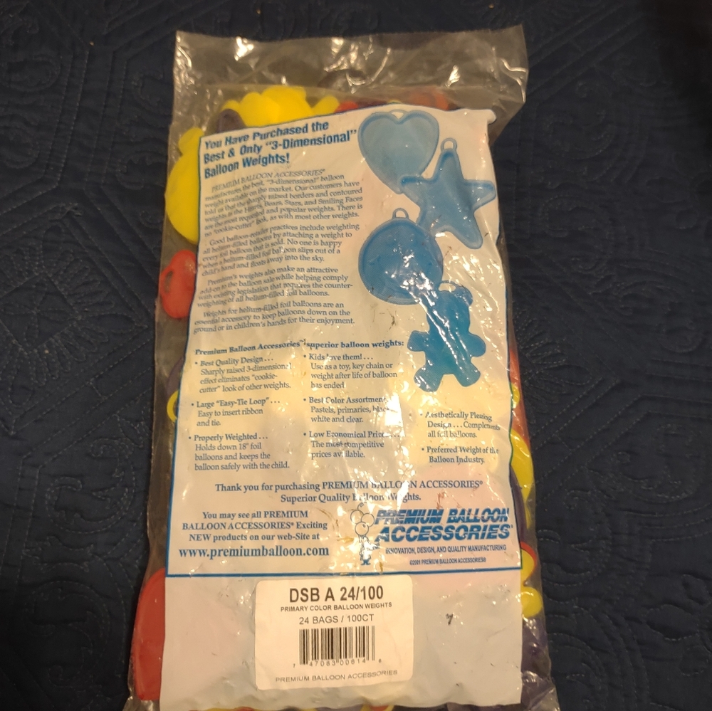 New Bag of 100 Premium Balloon Accessories Balloon Weights